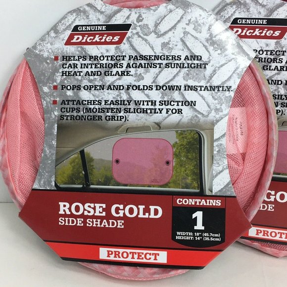 Genuine Dickies Side Window Sun Shade Car Passenger Protection Pink Rose Gold - Picture 11 of 12